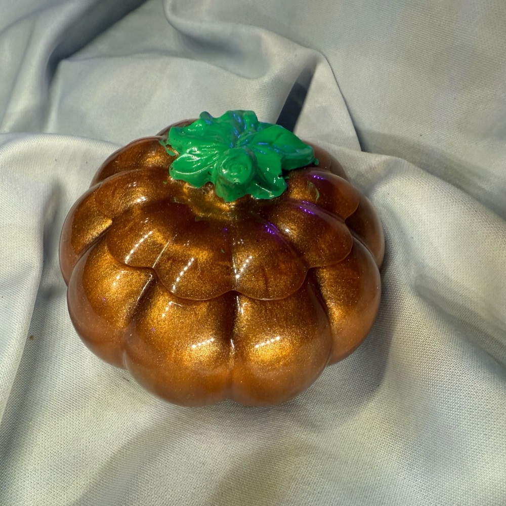 Shimmering Pumpkin Trinket Box